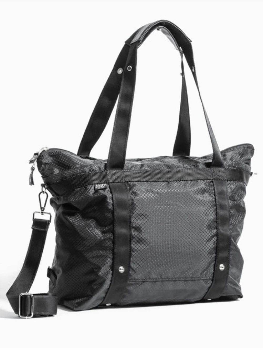 ANDI Diamond Black Tote with Detachable Shoulder Strap
